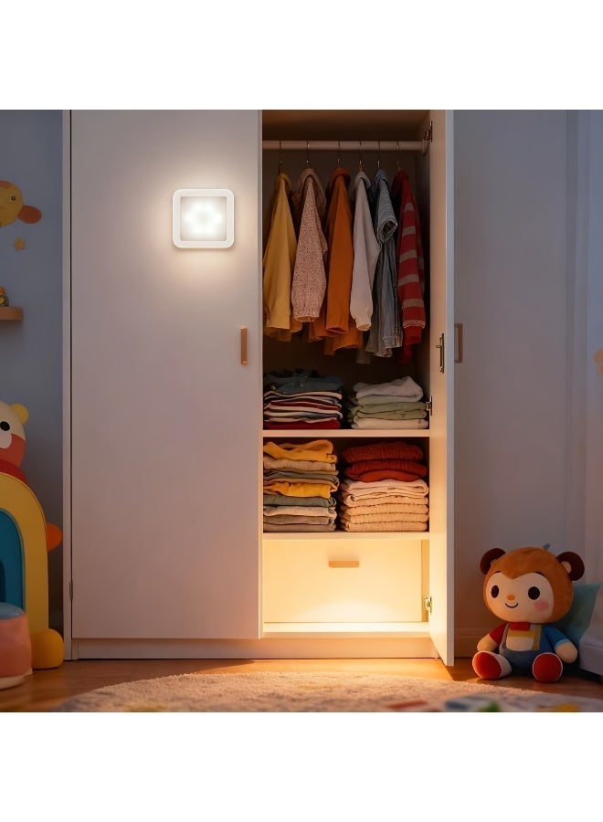 سِيمِير مصباح ليلي ذكي مزود بمستشعر حركة - مصباح حائط لاسلكي مريح للإضاءة، استجابة حساسة واسعة النطاق 100 درجة، ضوء خافت للاستخدام الليلي. مناسب لغرفة النوم، الردهة، الممر، الحمام، سهل التركيب.vv - Image 3